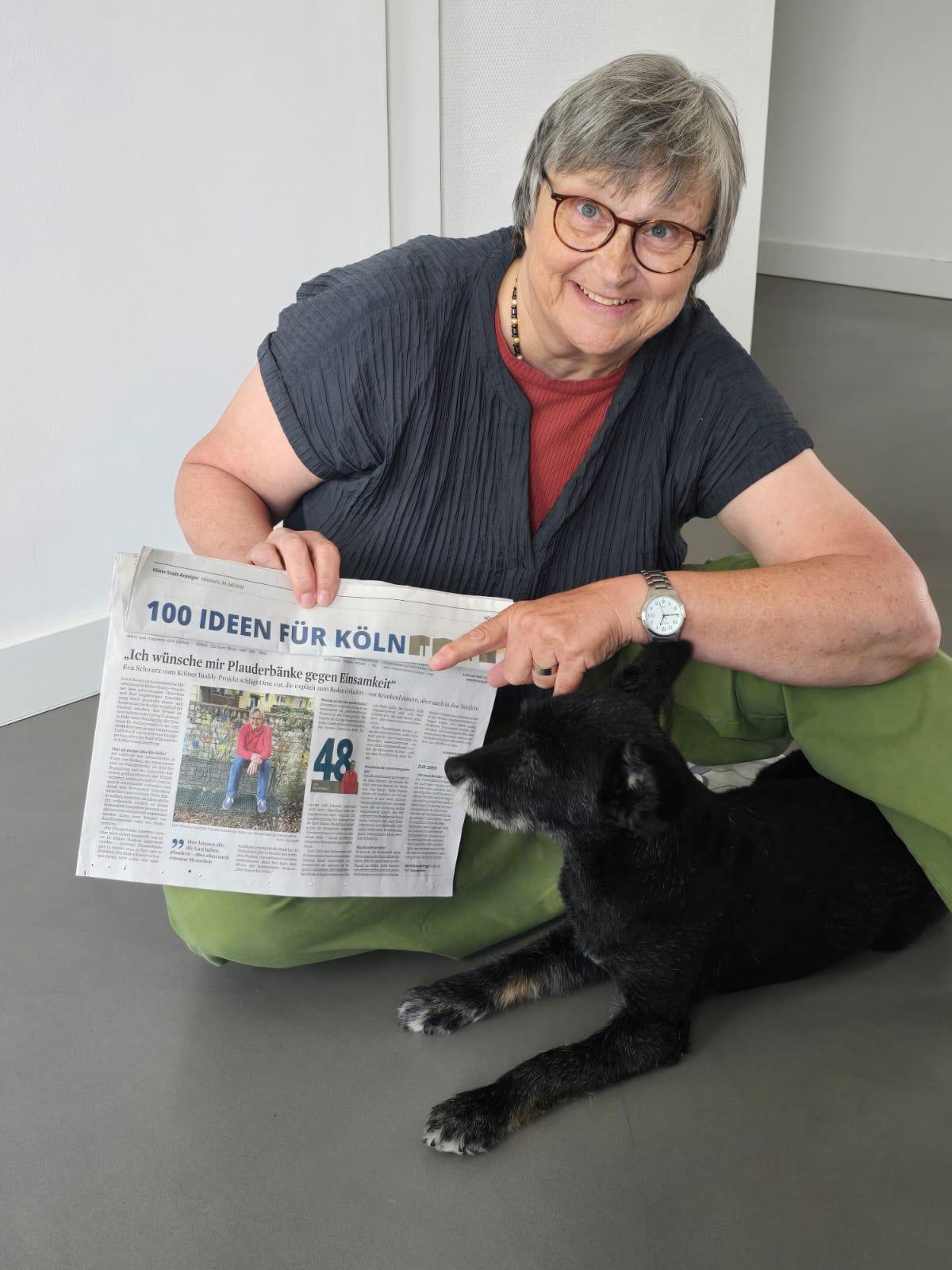Das Buddy-Projekt mit einer Idee für Köln im Kölner Stadt-Anzeiger: Plauderbänke gegen Einsamkeit